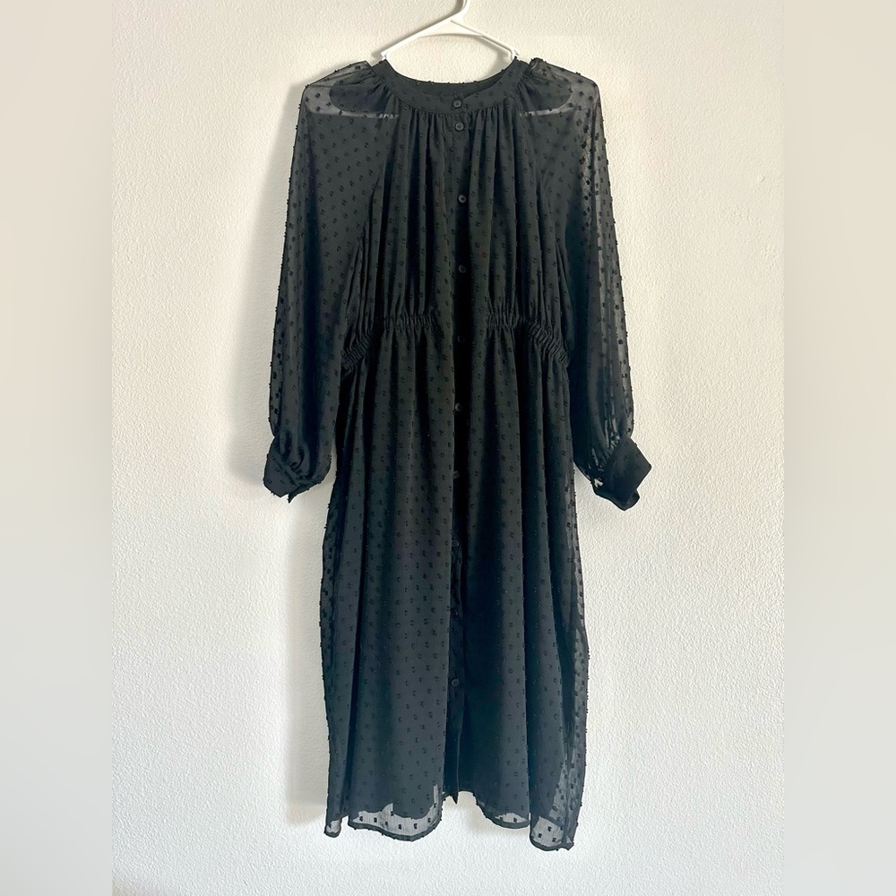 Oak + fort button down long sleeve dress